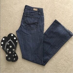 Refuge Juniors 7 Bootcut Jeans Dark Wash Stretch Denim